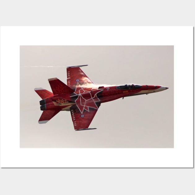 F-18 Hornet Canada 150 Wall Art by acefox1